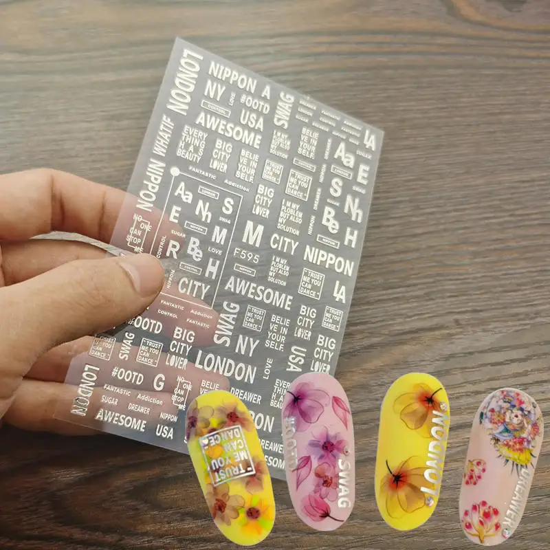 3D слайдер для ногтей 1 шт. наклейки с розовыми цветами вишни цветочный дизайн