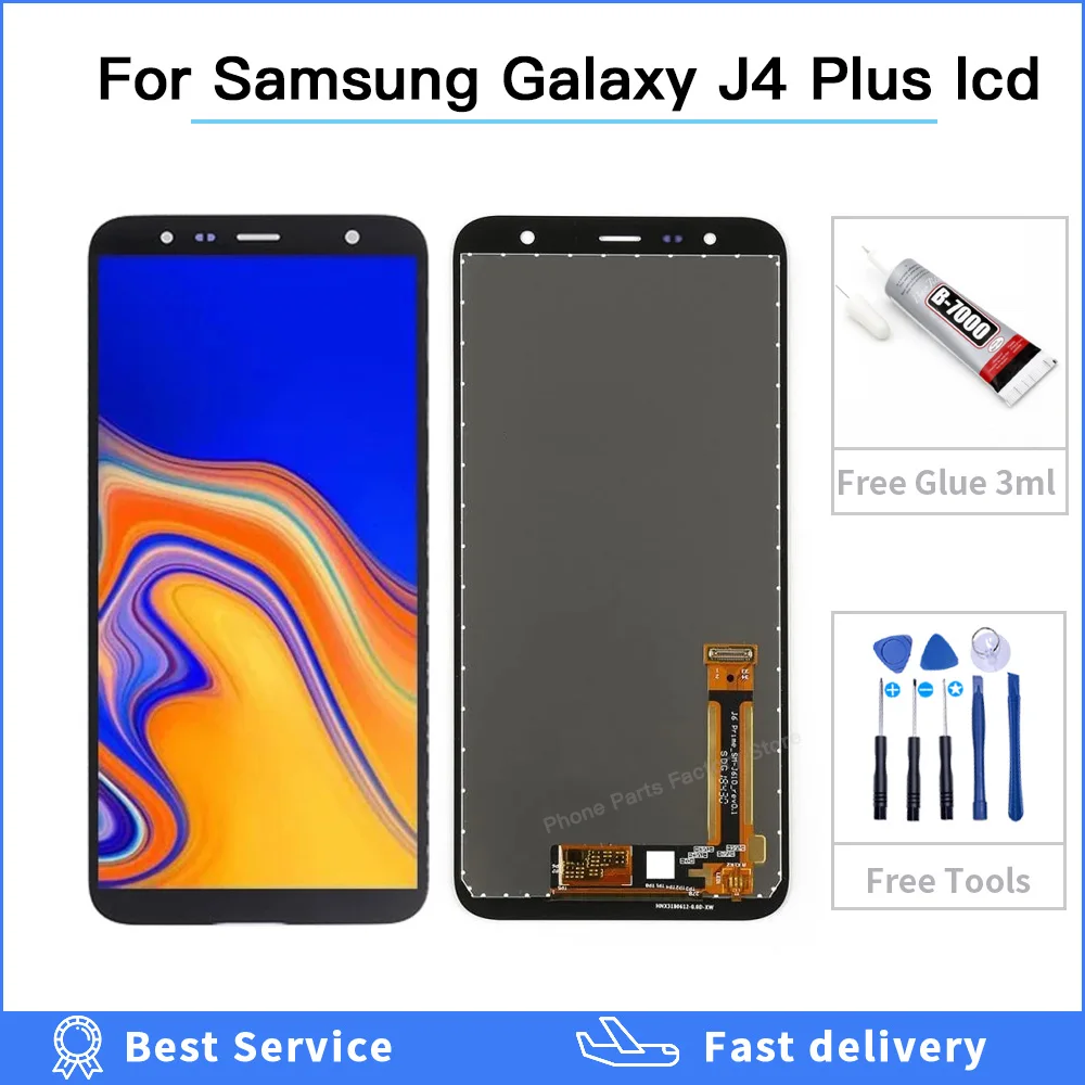 

Высококачественный 6,0 ''ЖК-дисплей для Samsung Galaxy J4 + 2018 дисплей сенсорный экран дигитайзер Ремонт Запчасти для J4 Plus J415 J415F J410 ЖК-дисплей