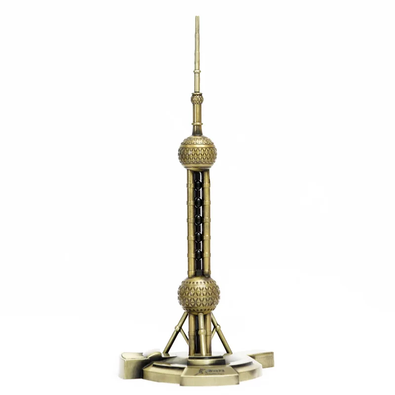 

Creative Metal Crafts Oriental Pearl Tower Landmark Ornaments Home Xuanguan TV Cabinet Desk Decoration Decor Home Accessories