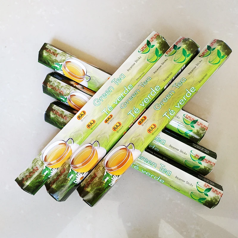 Одна маленькая коробка тибетская палочка благовония зеленый чай Индиана ручная