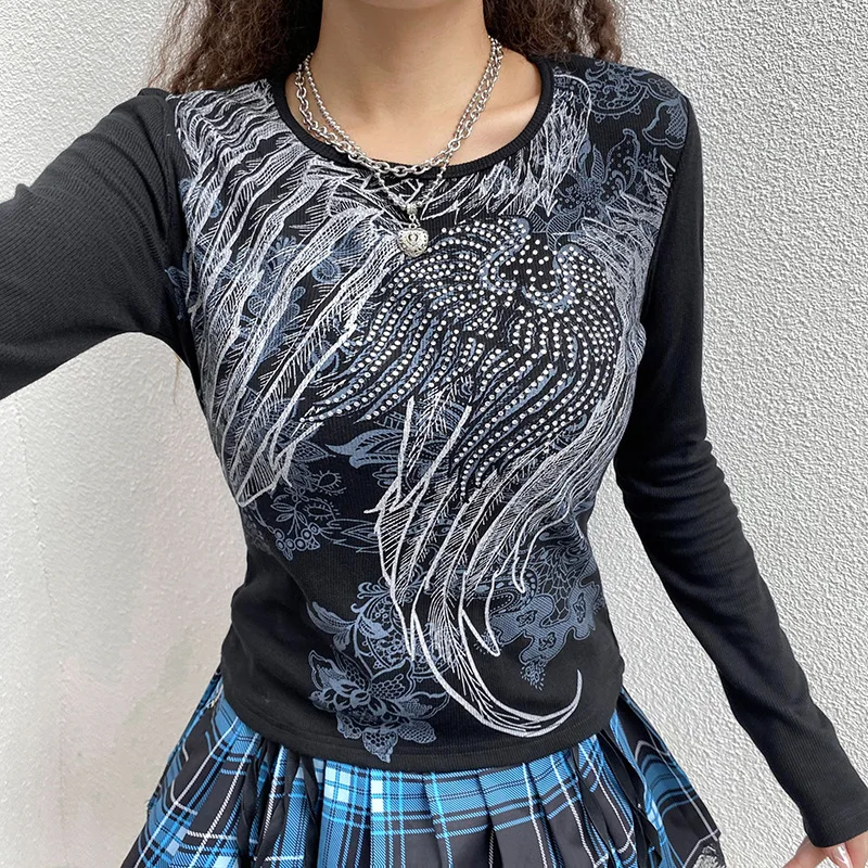 

Core T Shirt Women Fairycore Vintage Goth Clothes Christmas Black Friday Sale 2021 Blouses Y2k Fairy Grunge Korean Fashion