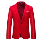 15 цветов, мужской деловой костюм, пиджак, деловая форма, деловой Блейзер, однотонный, обычный, приталенный, белый, Свадебный костюм для мужчин, большой размер