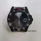 Черный чехол BLIGER SUB PVD для наручных часов, 40 мм, подходит для NH35 Saphire Glass с Циклопом, однонаправленный Безель, винтовая корона, красный треугольник