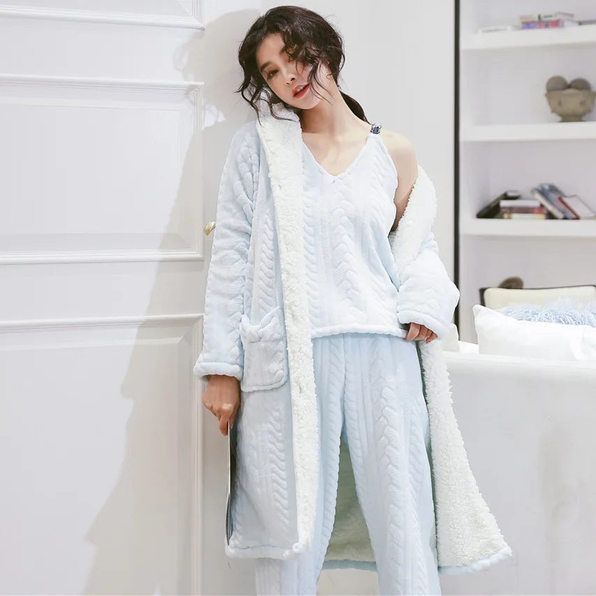 Зимние женские пижамы коралловые флисовые милые дамские Фланелевые домашние