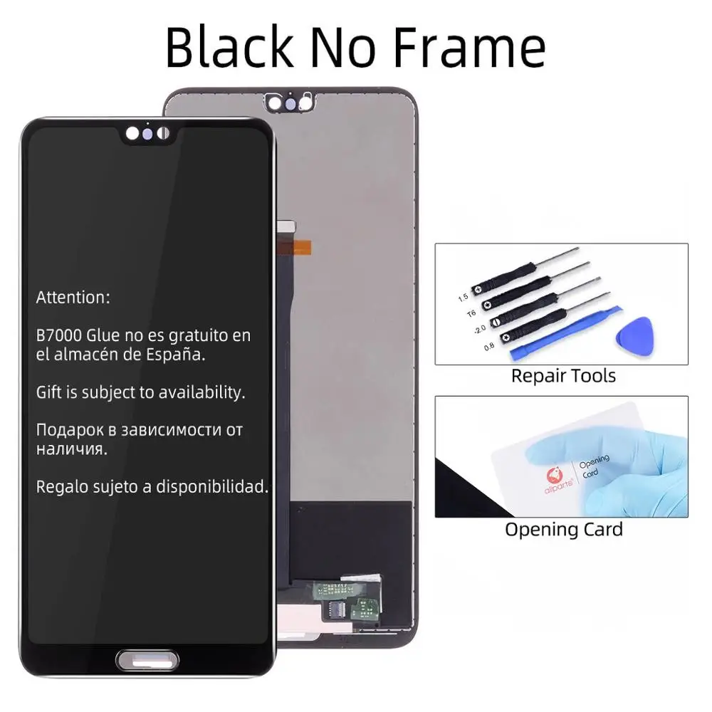 Black No Frame 5," ЖК-дисплей для HUAWEI P20, сенсорный экран, дигитайзер, Замена для HUAWEI P20, ЖК-дисплей EML-AL00 L22 L09 L29 - Цвет: Black No Frame