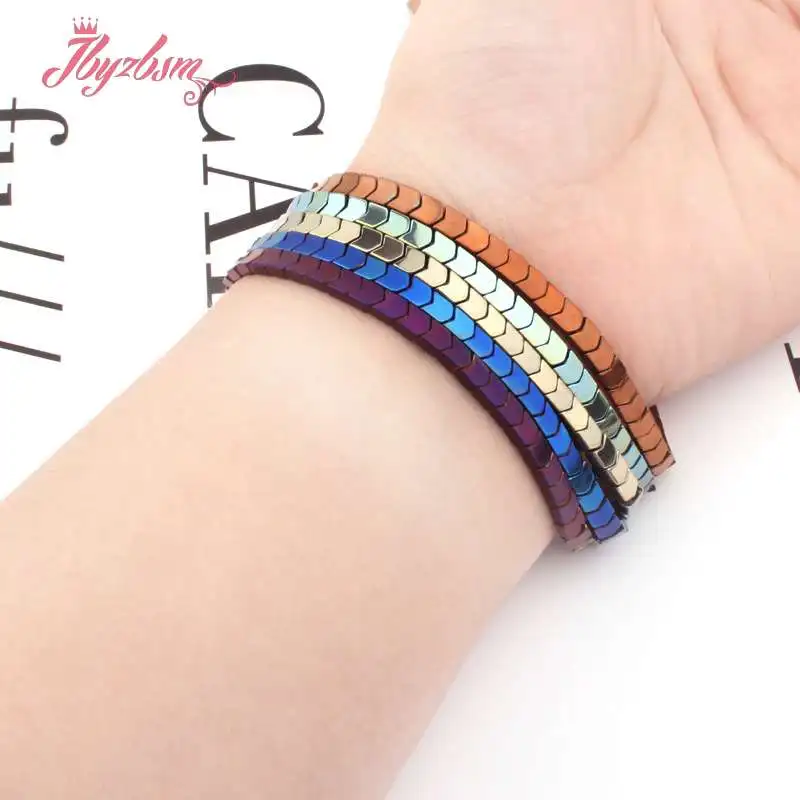 Бусины из гематита с металлическим покрытием в форме стрелки 4x4 мм | Украшения и