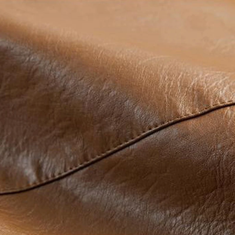 

Lautaro Brand Spring Autumn Brown Black Soft Light Faux Leather Jackets for Women Zipper Casual Loose Korean Style Fashion 2021