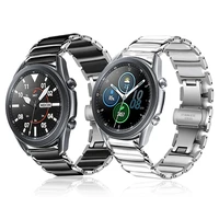stainless steel ceramic strap for samsung galaxy watch 3 45mm 41mm wrist band active 2 44mm 40mm gear s3 watchband bracelet