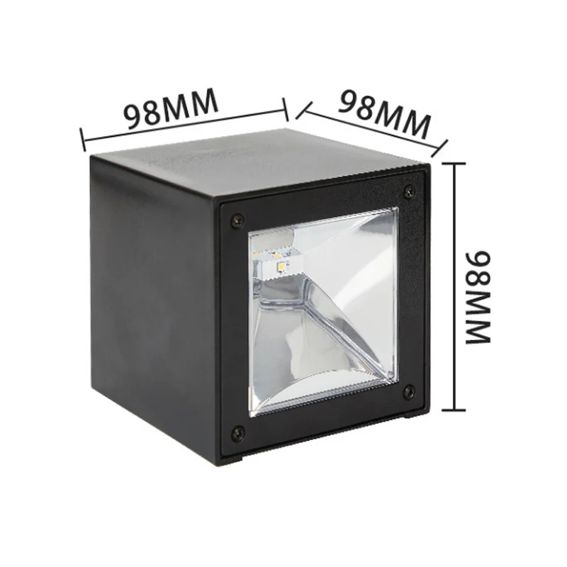 Square LED Solar Wall Outdoor Light Garden 6 | Square LED Solar Wall Outdoor Light Garden 6