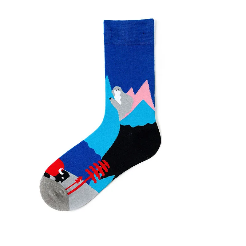 Новинка Осень/Зима Популярные носки популярный логотип Хип-Хоп унисекс забавные