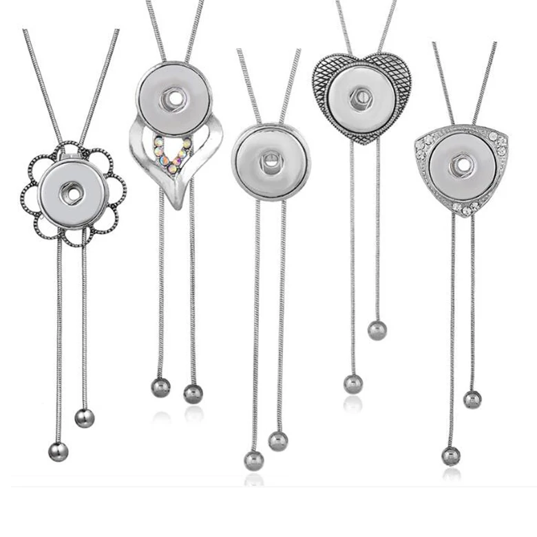 Новинка стильный кулон 18 мм на кнопках колье с серебряным покрытием чокер
