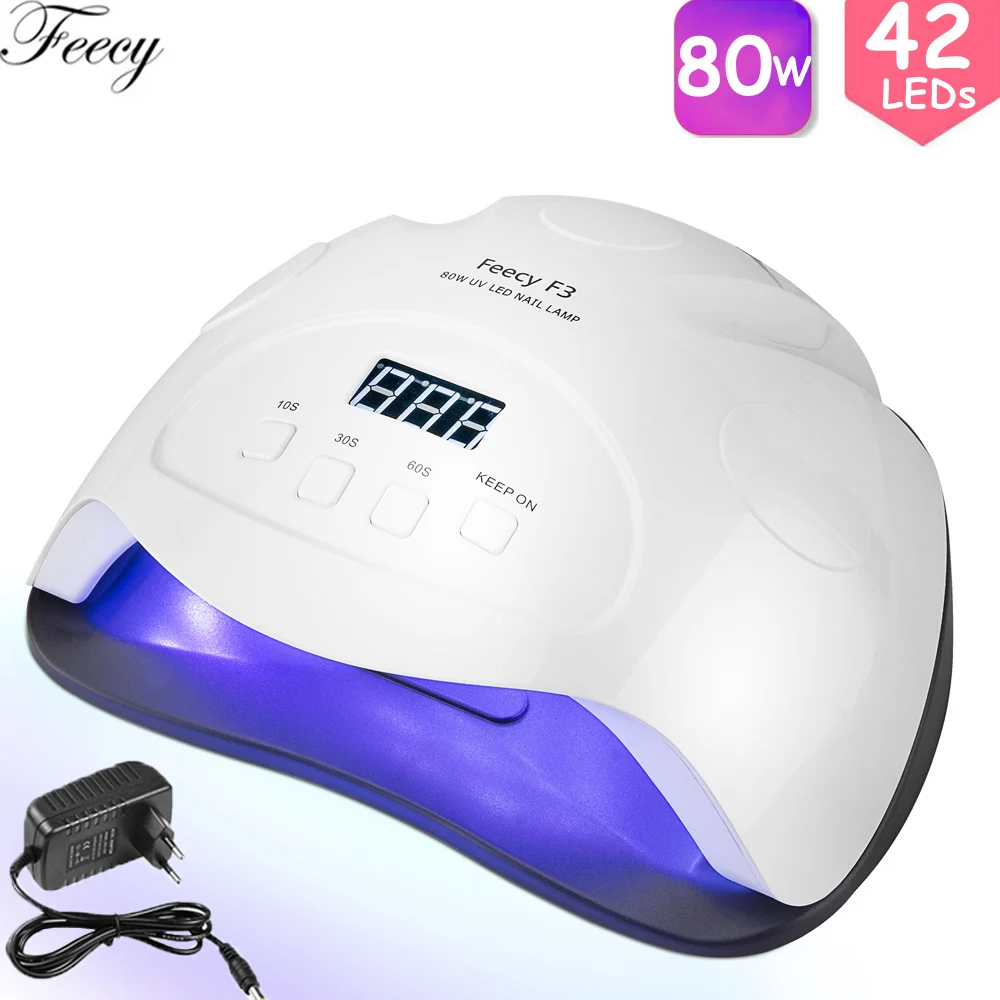 F3 EU plug 80W Лампа для ногтей SUN 5X Plus UVLED лампа для ногтей 42 светодиода Сушилка для ногтей для всех гелей ледяная Лампа гель-сушка лампа для гель-лака 80 Вт/48 Вт F3 - Цвет: F3 EU plug 80W