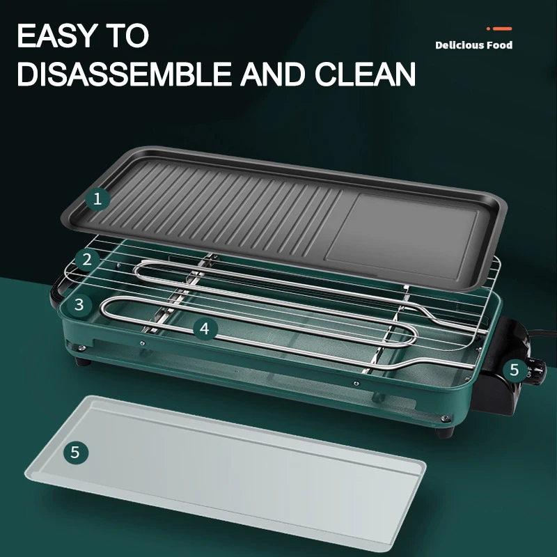 Алюминиевые электрические грили TEENRA бездымные антипригарные меньше дыма