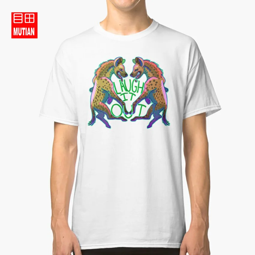 Футболка с изображением смеха гиены пятнистого животных Африки|Мужские