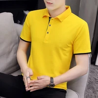 summer new daily business mens hollow short sleeved t shirt mens casual short sleeved slim polo shirt high quality polo shirt