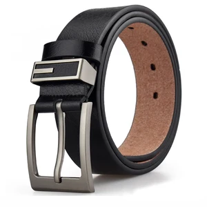 Imported ANPUDUSEN 2021 New Styles Hot Selling Man Belt Faux Leather Alloy Pin Buckle Matel Ring Men Belt for