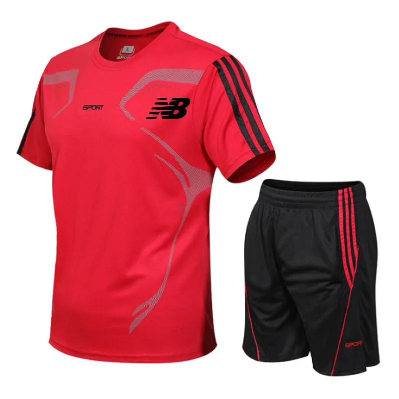 

2021 fashion trend short-sleeved summer men's suit classic best-selling T-shirt + shorts suit casual all-match sportswear 7XL