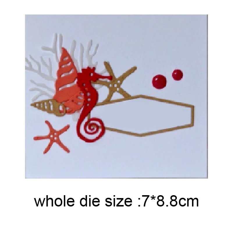 

Metal Cutting Dies Conch starfish coral die mould template for DIY Scrapbooking Album Decor Embossing Paper Card Crafts Die Cut