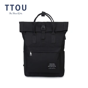 Женский холщовый рюкзак TTOU, с внешней USB-зарядкой, школьный рюкзак для девочек, рюкзак для ноутбука