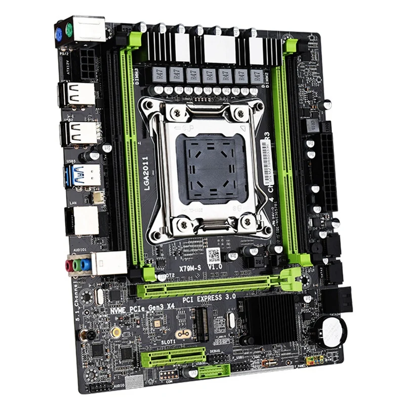 Фото Материнская плата X79 LGA 2011 Pin поддерживает Zhiqiang E5 V2 Четыре слота DDR3 с интерфейсом M.2 USB2.0 №5