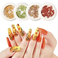 1 box 12 color nails maple leaf diy handmade colorful maple leaf nail art stickers 50 pcs stylish 3d nail decorations
