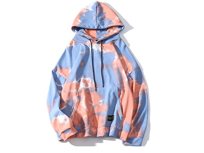 Aelfric Eden Tie dying толстовки мужские осень Харадзюку хип хоп цветной пуловер Повседневный хлопковый свитер с капюшоном уличная одежда