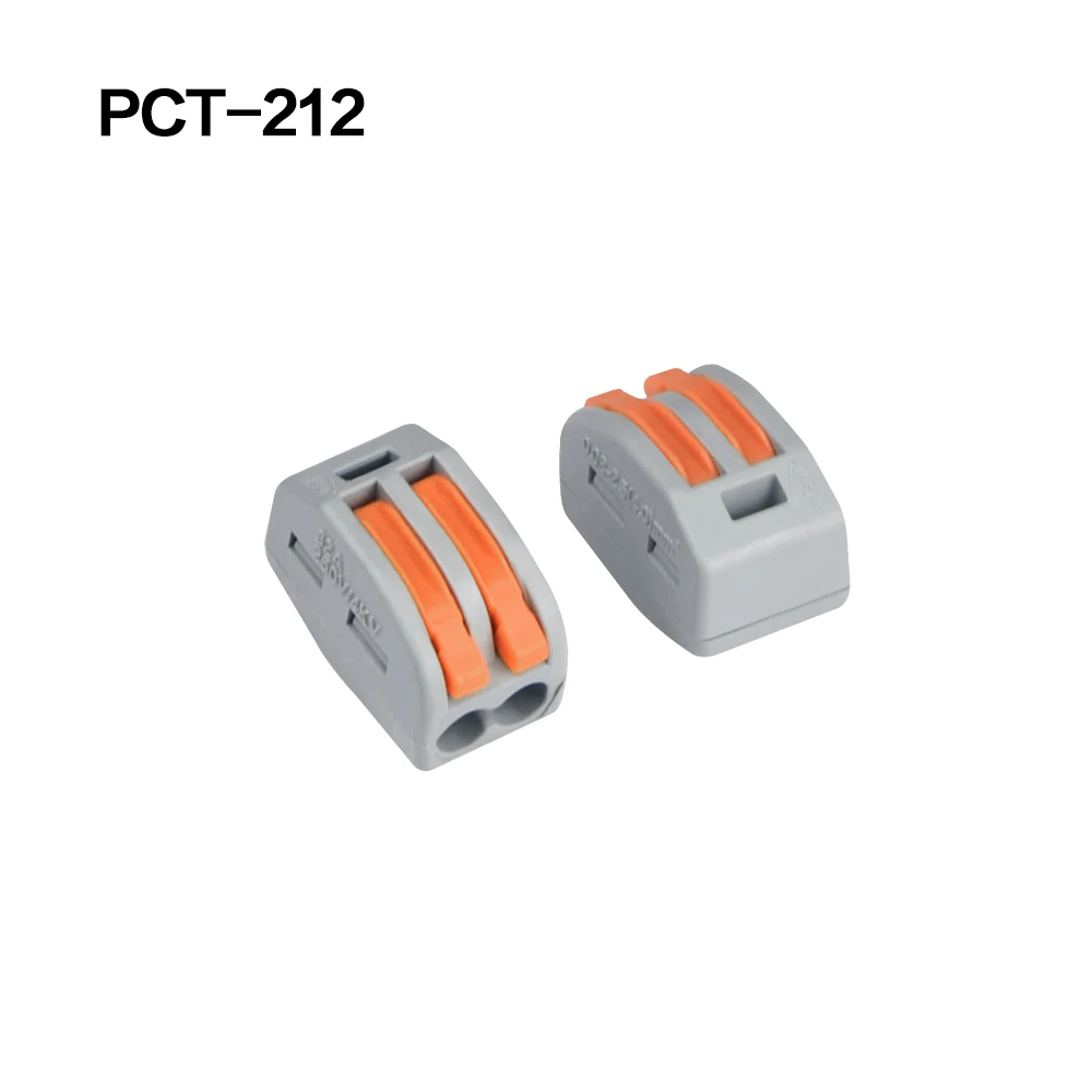 PCT-212 100/60/20 шт. для провода электрического кабеля разъем соединения клеммные колодки 0,08-2,5 мм Универсальный быстрый Электрический кабель разъемы проводов - Цвет: PCT-212