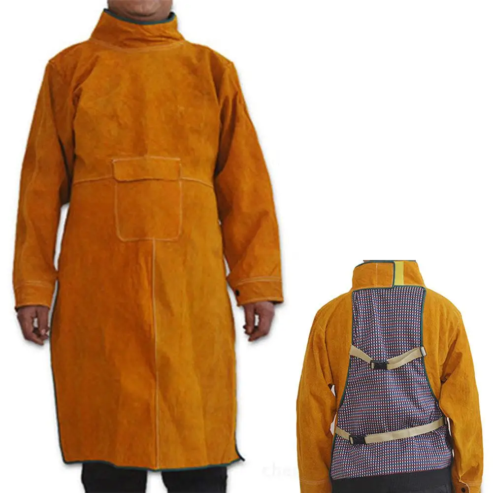 HiMISS длинный рукав воловья кожа термостойкий сварочный барбекю шлифовальный