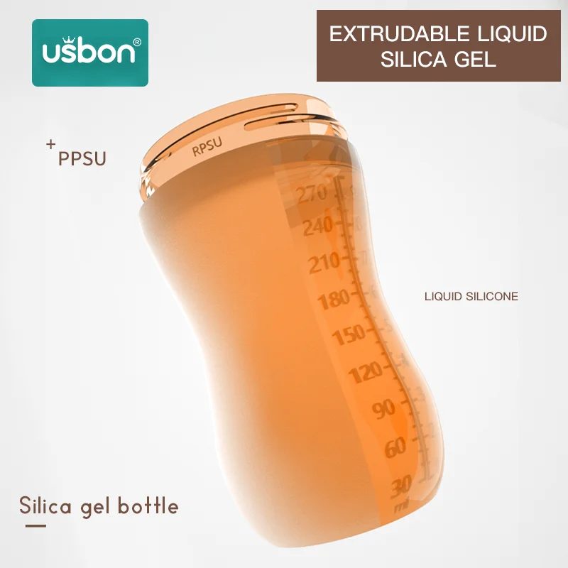 Usbon бутылочка для кормления силиконовая детская соска грудное молоко с широким