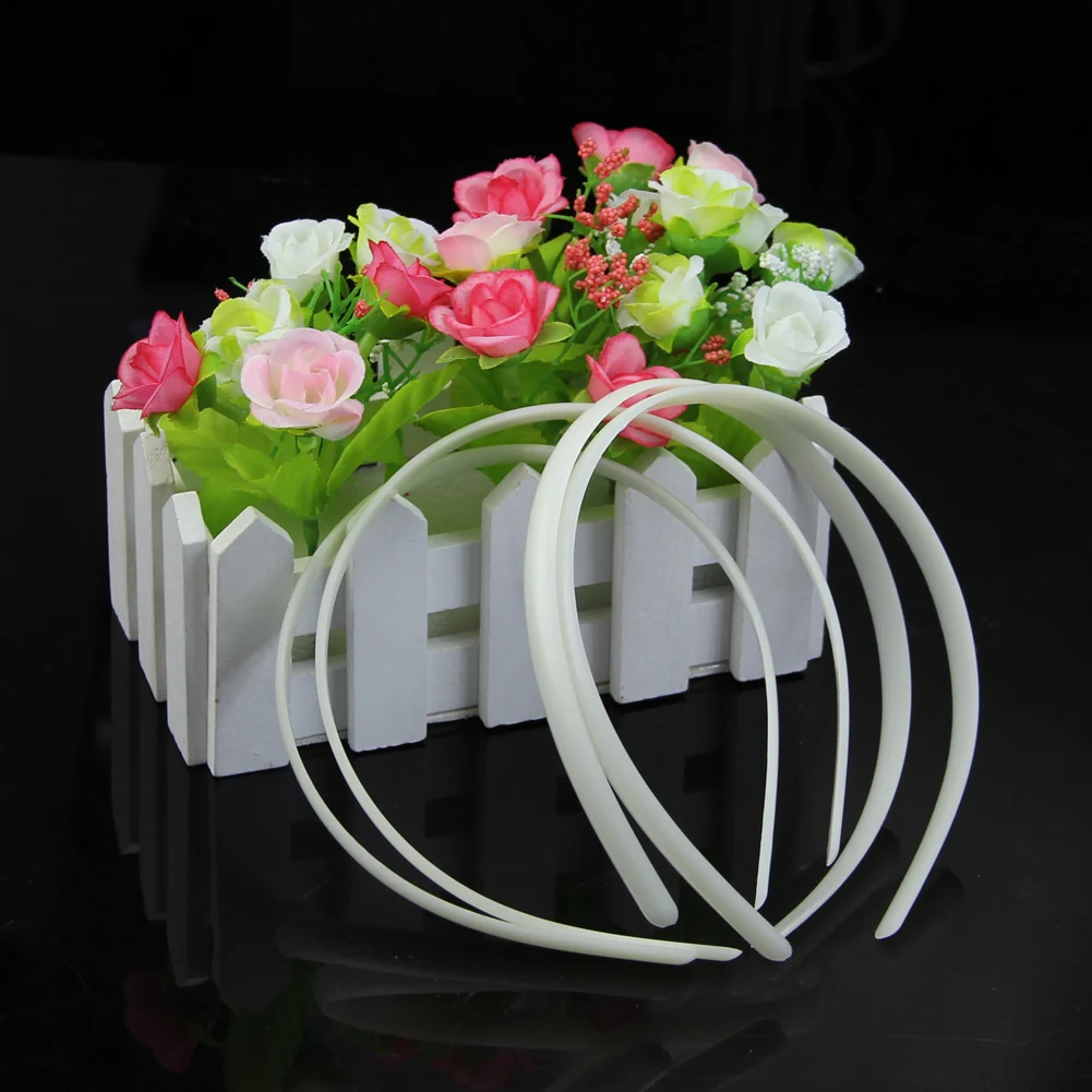 

SELL 12 X Fashion White Girl Plain Plastic With Teeth Hair Bands DIY Headband HOT