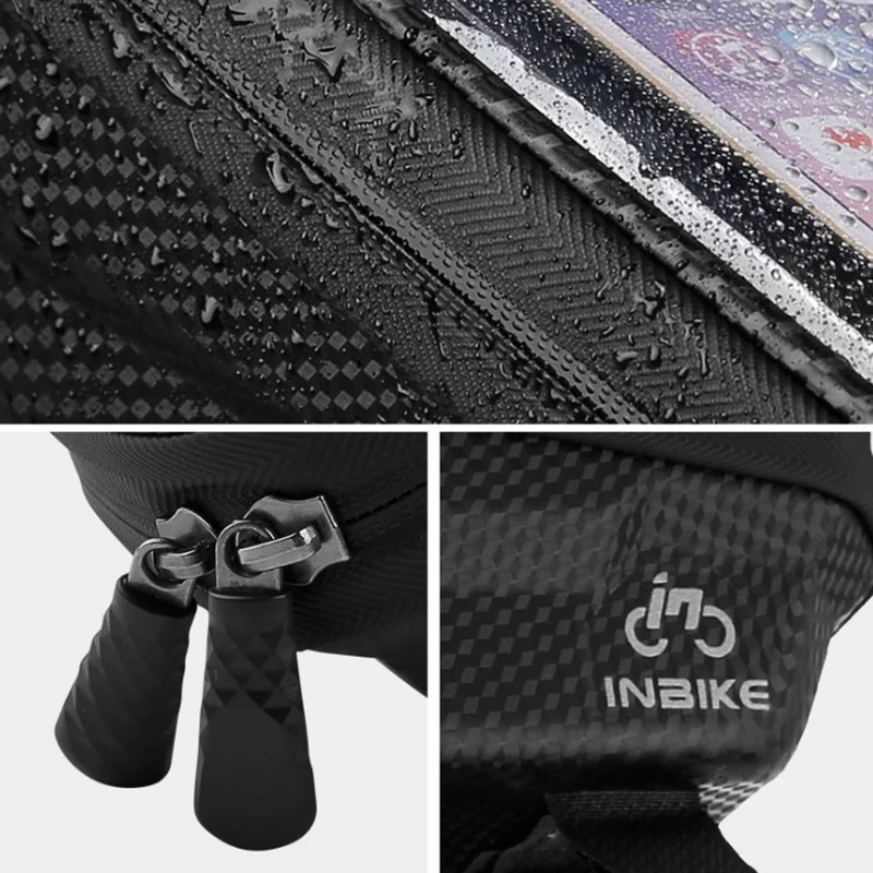 

INBIKE Waterproof Bicycle Bag Frame Front Top Tube Bicycle Bag Press Screen Bag Mountain Bike Bicycle Accessories
