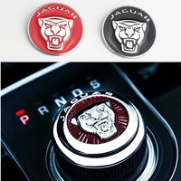 1pc car gear shift knob interior emblem decals for jaguar logo f pace xe xf xj xel xfl car styling sticker auto accessories