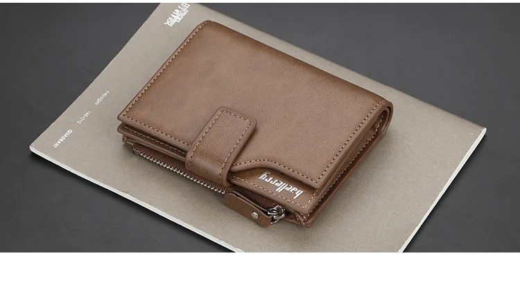Baellerry Business Wallet Men Leather Men Wallets Purse Short Design Male Clutch Leather Wallet Mens Money Bag Quality Guarantee