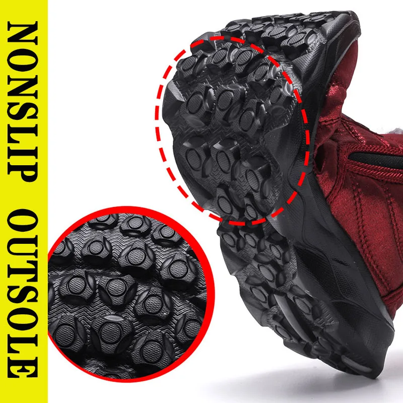 Зимняя обувь для мужчин и женщин прогулочная Водонепроницаемая нескользящая