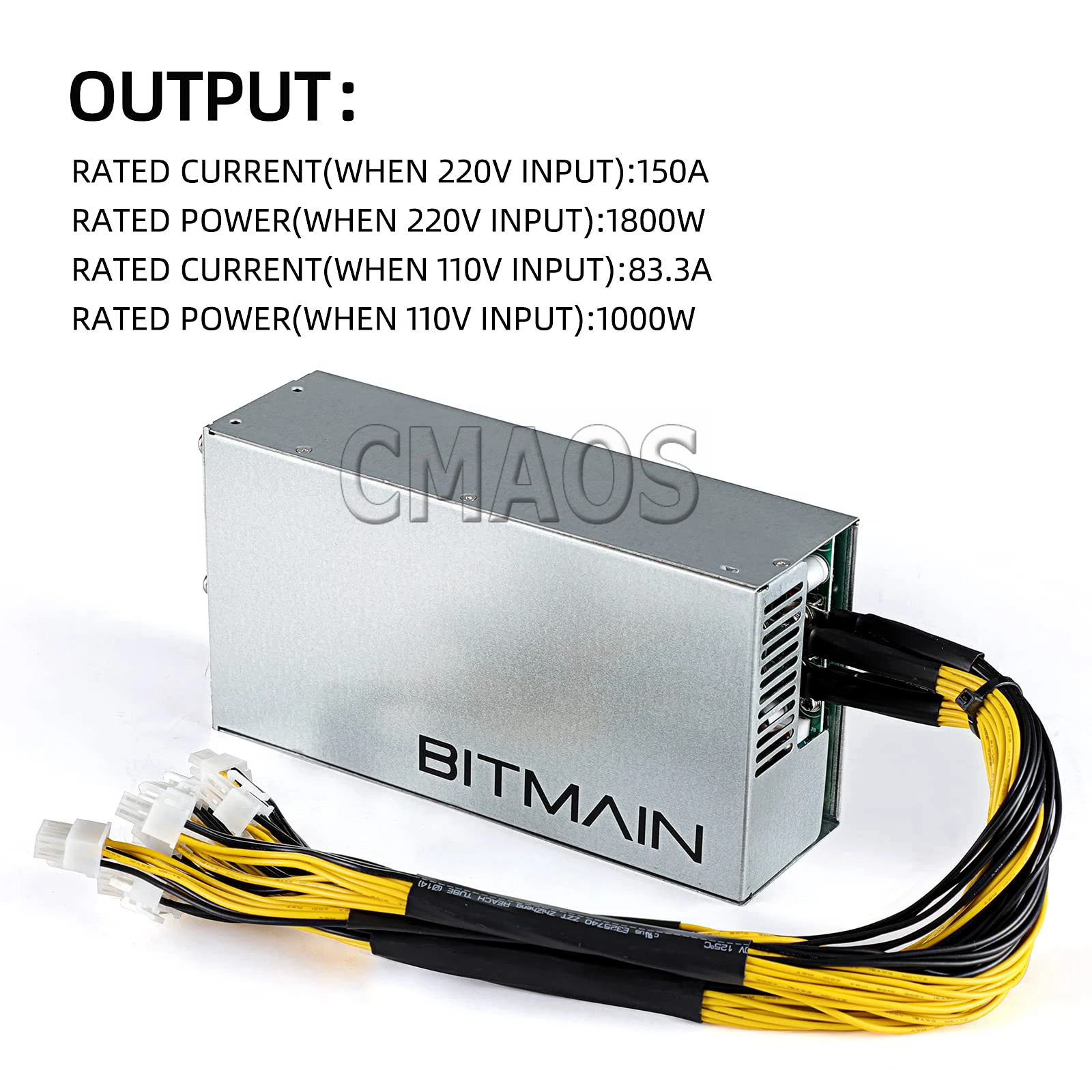 Bitmain APW7 1800 Вт оборудование для майнинга Antminer A6/A7/S9/R4/S7/E9 блок питания 6-контактный