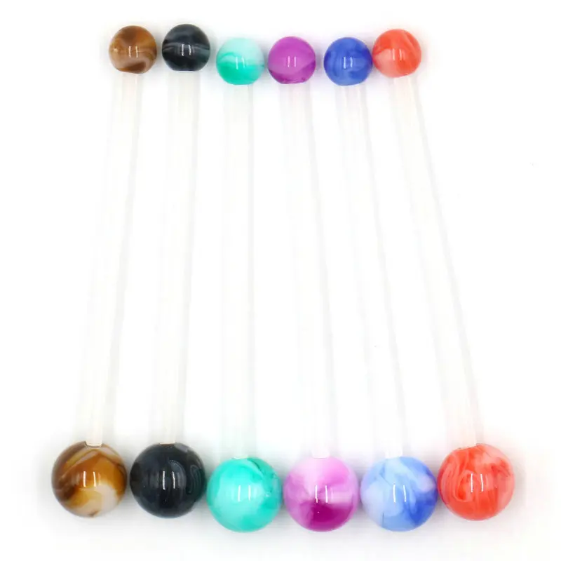 6 шт./партия акриловое кольцо для беременных живота гибкая штанга пирсинга пупка