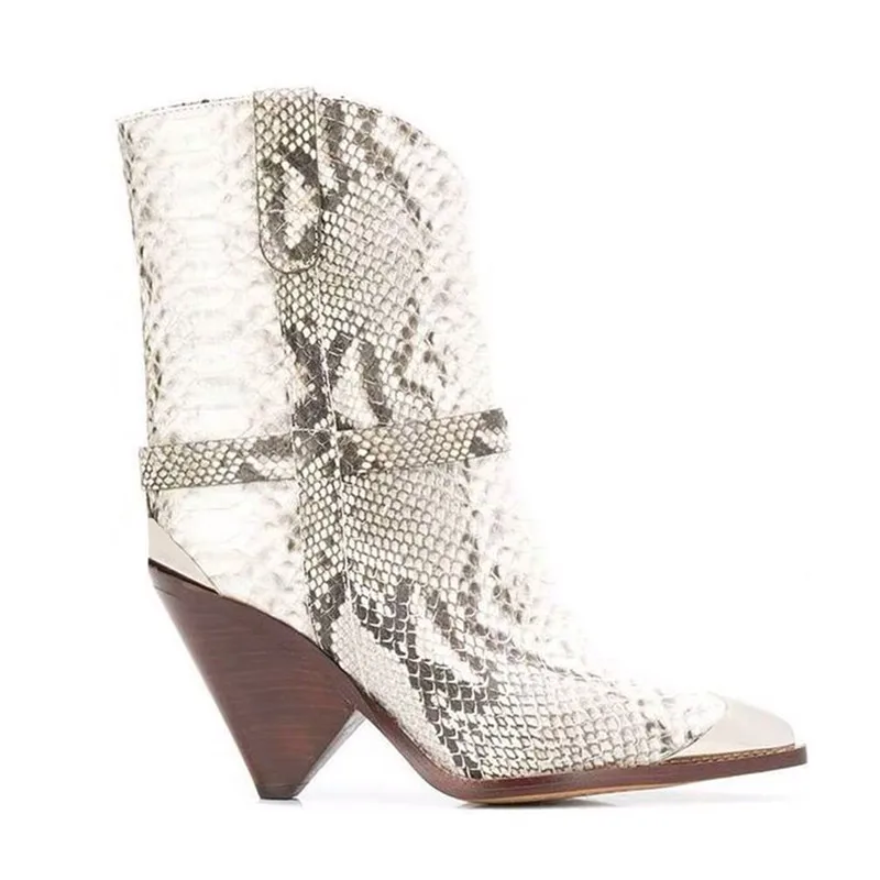 Женские ботильоны на высоком каблуке 10 см с острым носком | Обувь