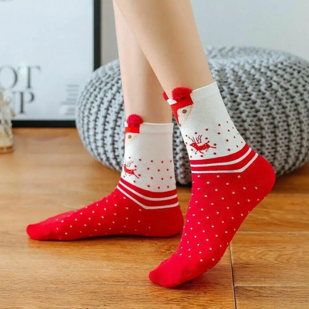 cotton blend Christmas Socks Decorations Navidad For Home Gifts Cristmas Kerst Decoration Year New Noel Natal Xma J9Q7 | Женская одежда