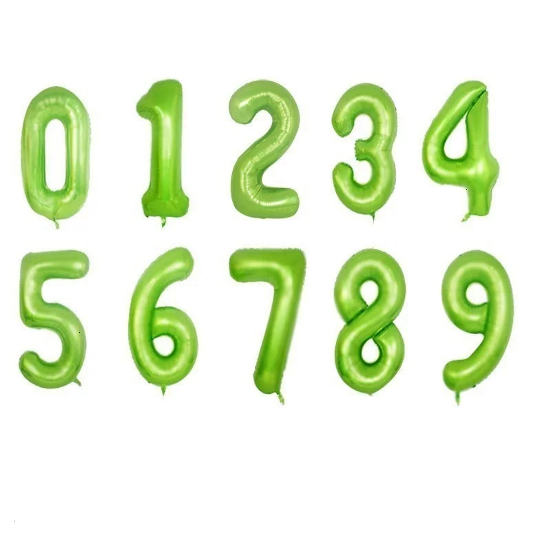 Зеленые воздушные шары в виде листьев пальмы тропические Гавайские вечерние