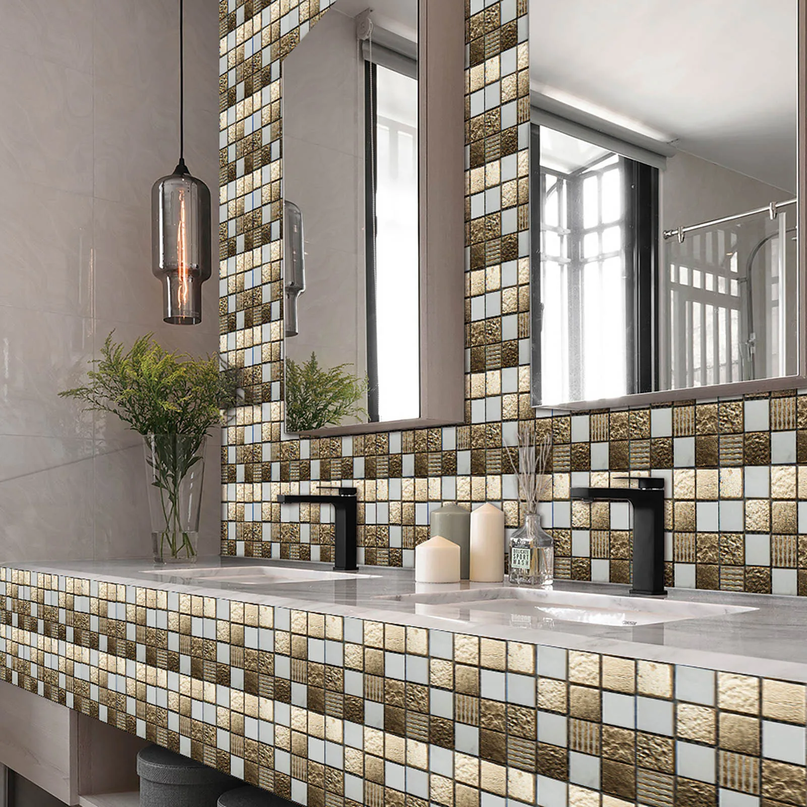 10 шт. водостойкие самоклеящиеся 3D Наклейки для плитки|Наклейки на стену| |