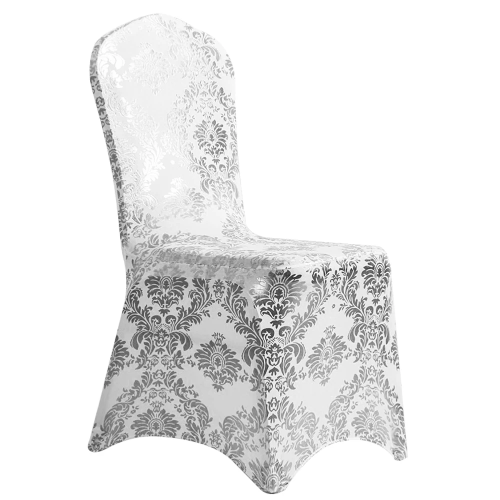 Чехол на стул с бронзовым золотым принтом эластичные чехлы стулья из спандекса