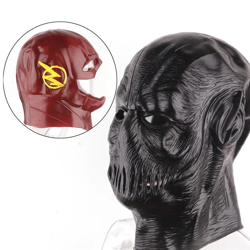 Красная черная голова полное лицо Косплей светящаяся маска черный холлен
