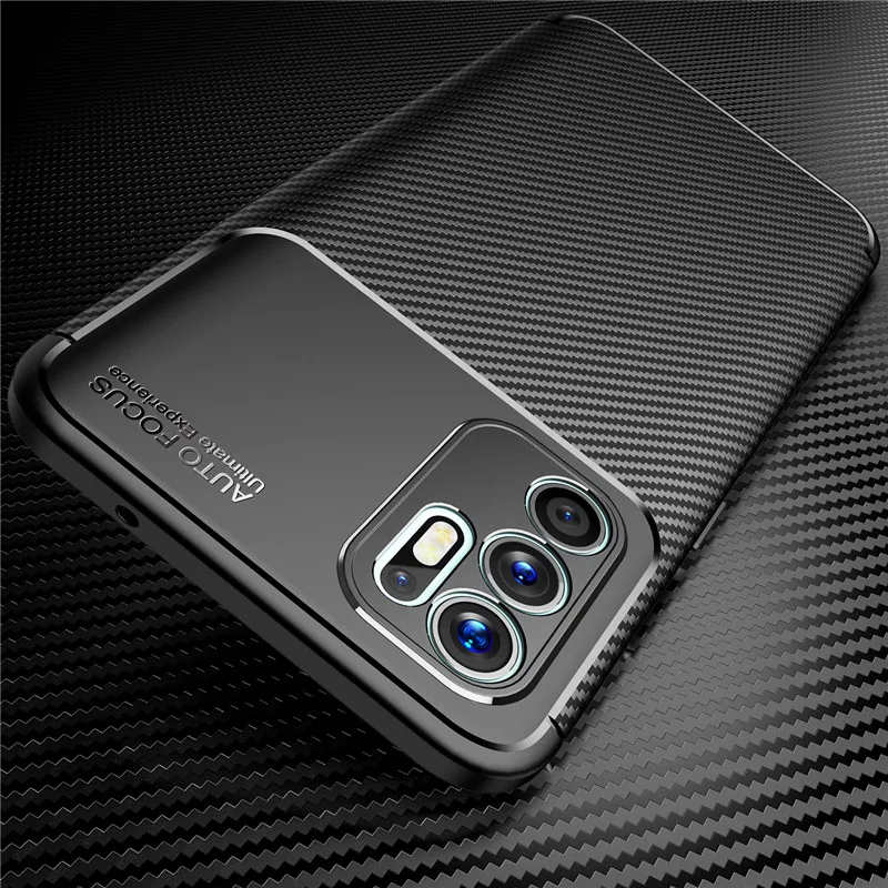 Чехол для OPPO Reno6 4G тонкая задняя крышка из углеродного волокна с рисунком Orro Renault