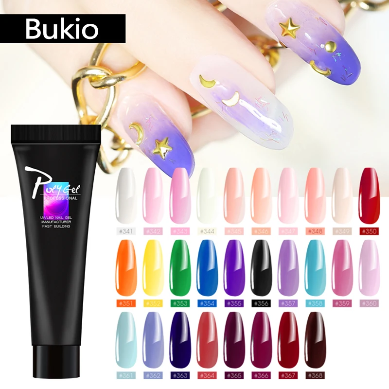 С украшением в виде кристаллов Цвет PolyGel пальца расширение блеск для ногтей