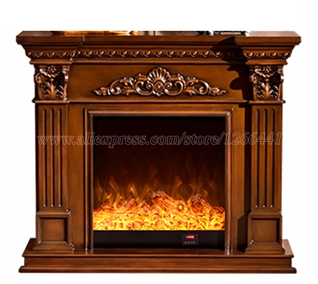Украшение для гостиной согревающий камин деревянная каминная доска W120cm Плюс