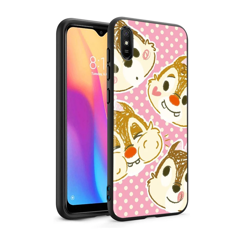 

Disney Chip 'n' Dale cute for Xiaomi Redmi 10X Pro 9C 9A 9T 9 GO K40 K30 Ultra K20 8 7 S2 6 5 4X Pro Soft Black Phone Case