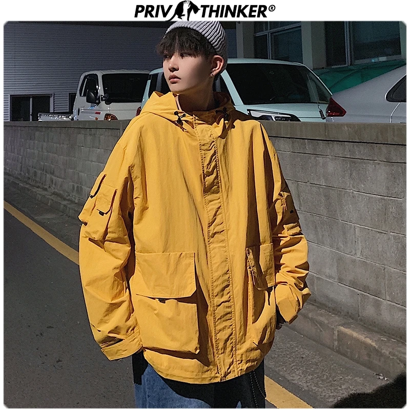Privathinker мужские куртки осень 2020 стиль сафари мужская верхняя одежда хип хоп