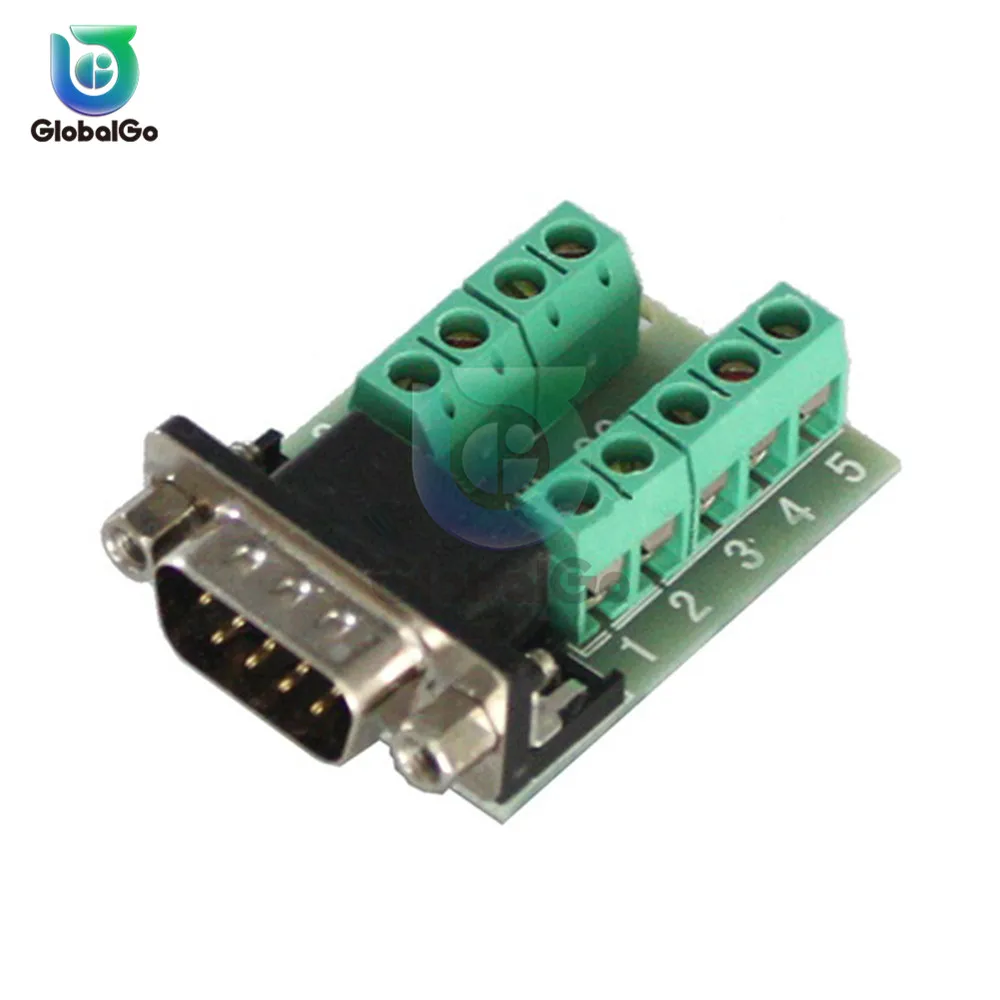 Разъем DB9 гнездовой разъем адаптер сигналы клеммный модуль RS232 серия к клемме
