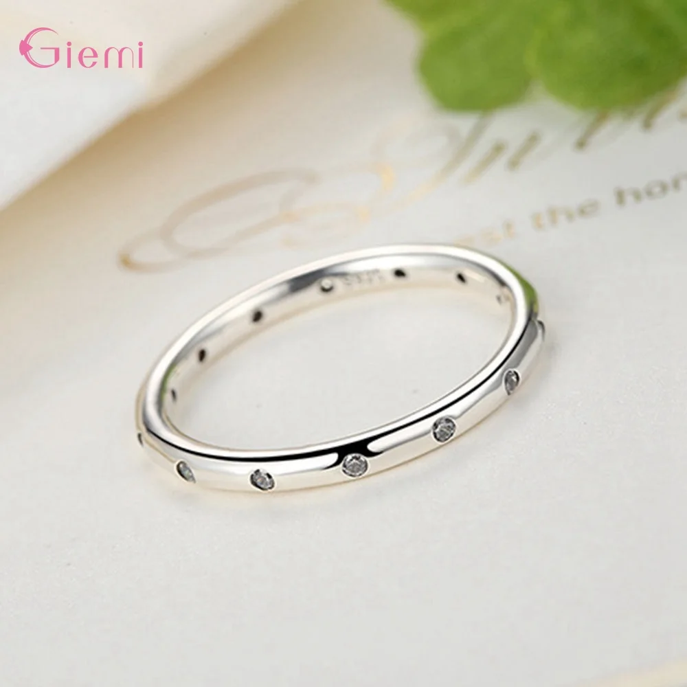 Женское кольцо из серебра 925 пробы с кристаллами | Украшения и аксессуары