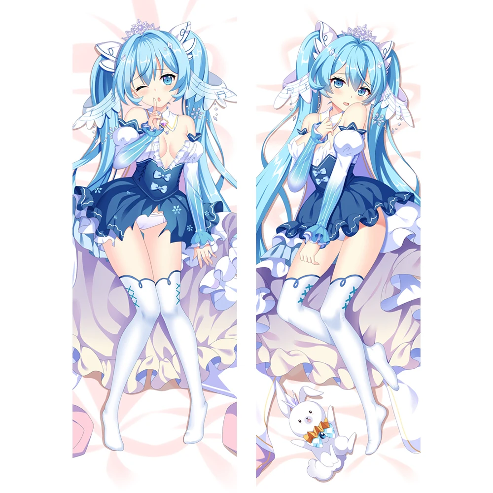Милая Подушка Miku в стиле аниме яркая обложка 2-сторонняя Подарочная с принтом